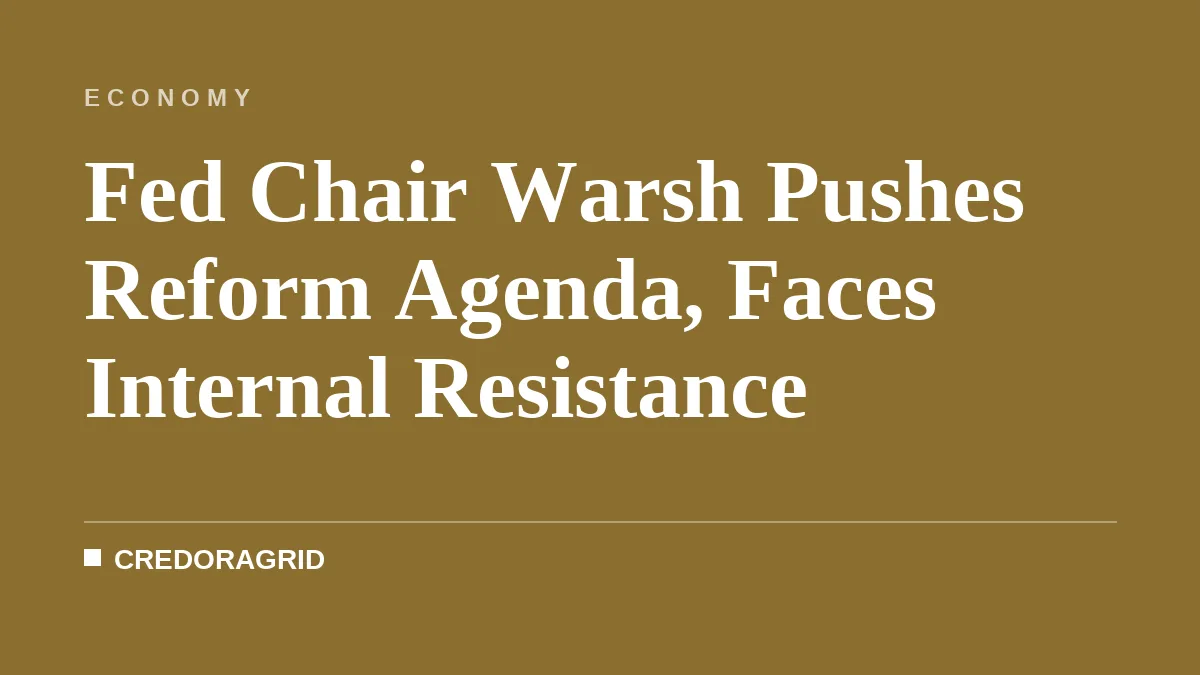 Fed Chair Warsh Pushes Reform Agenda, Faces Internal Resistance