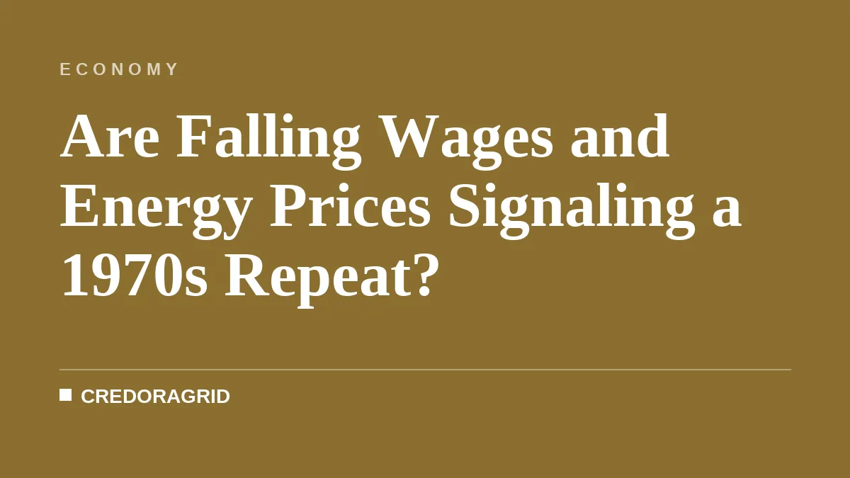 Are Falling Wages and Energy Prices Signaling a 1970s Repeat?