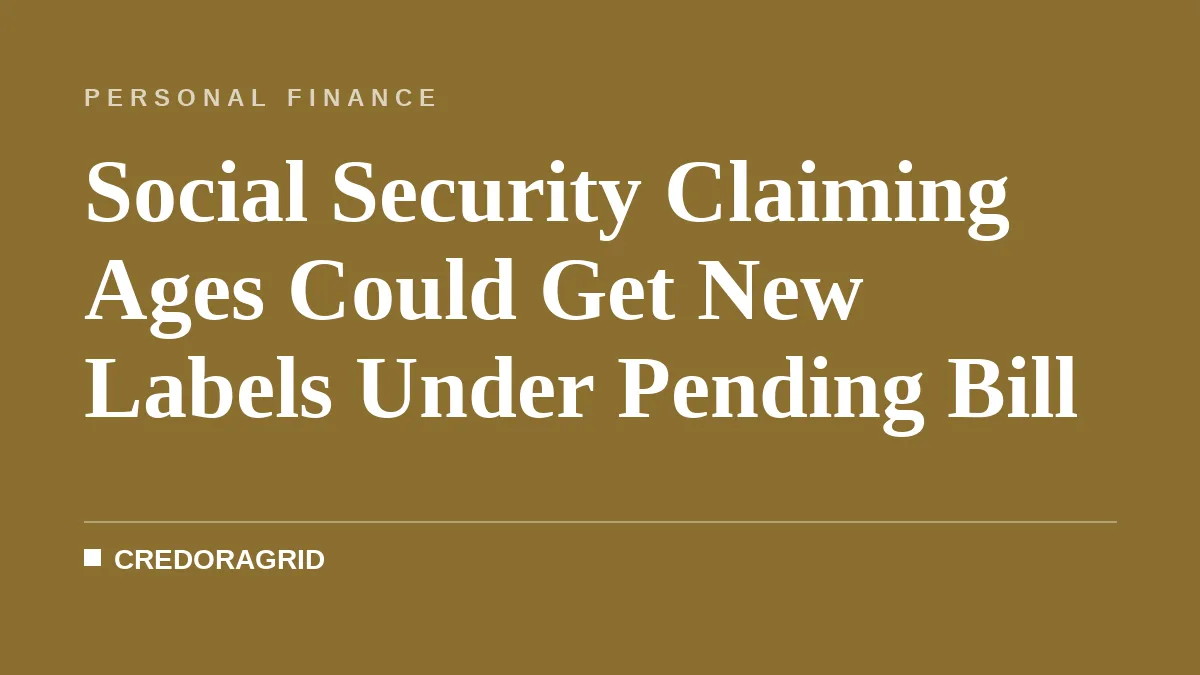 Social Security Claiming Ages Could Get New Labels Under Pending Bill