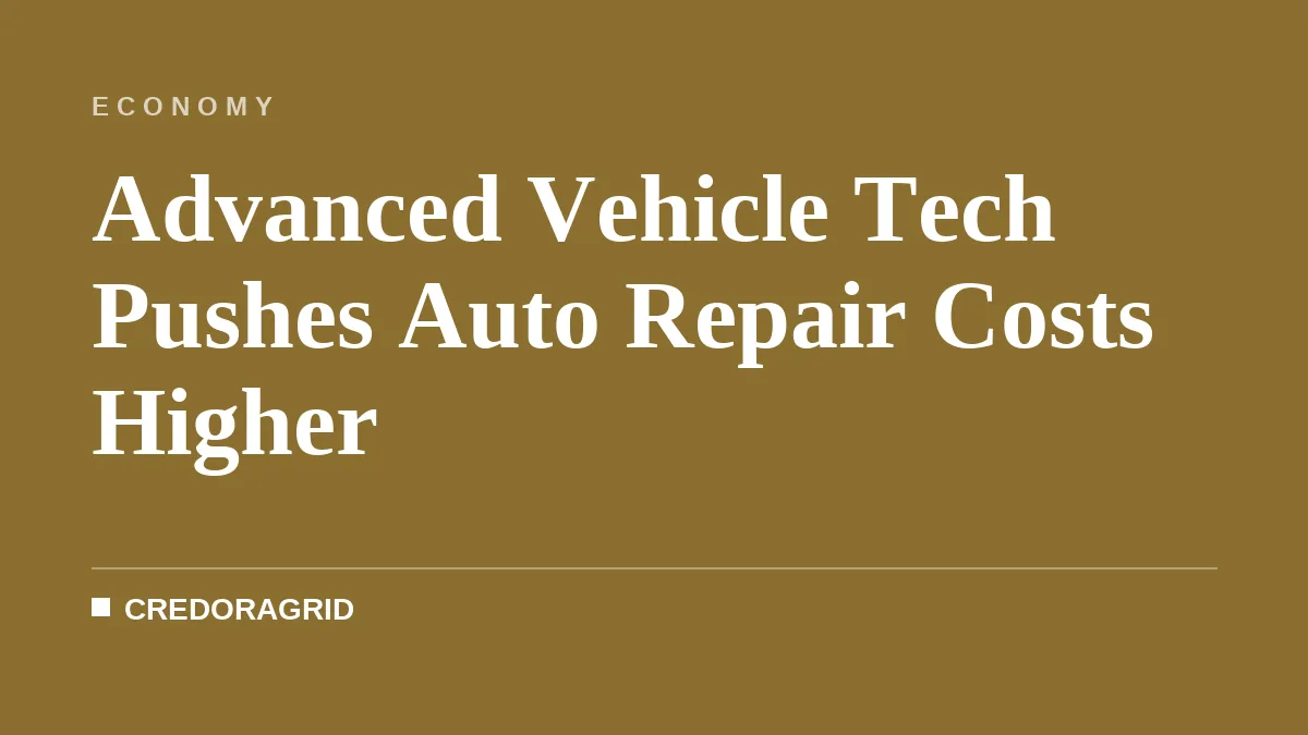 Advanced Vehicle Tech Pushes Auto Repair Costs Higher