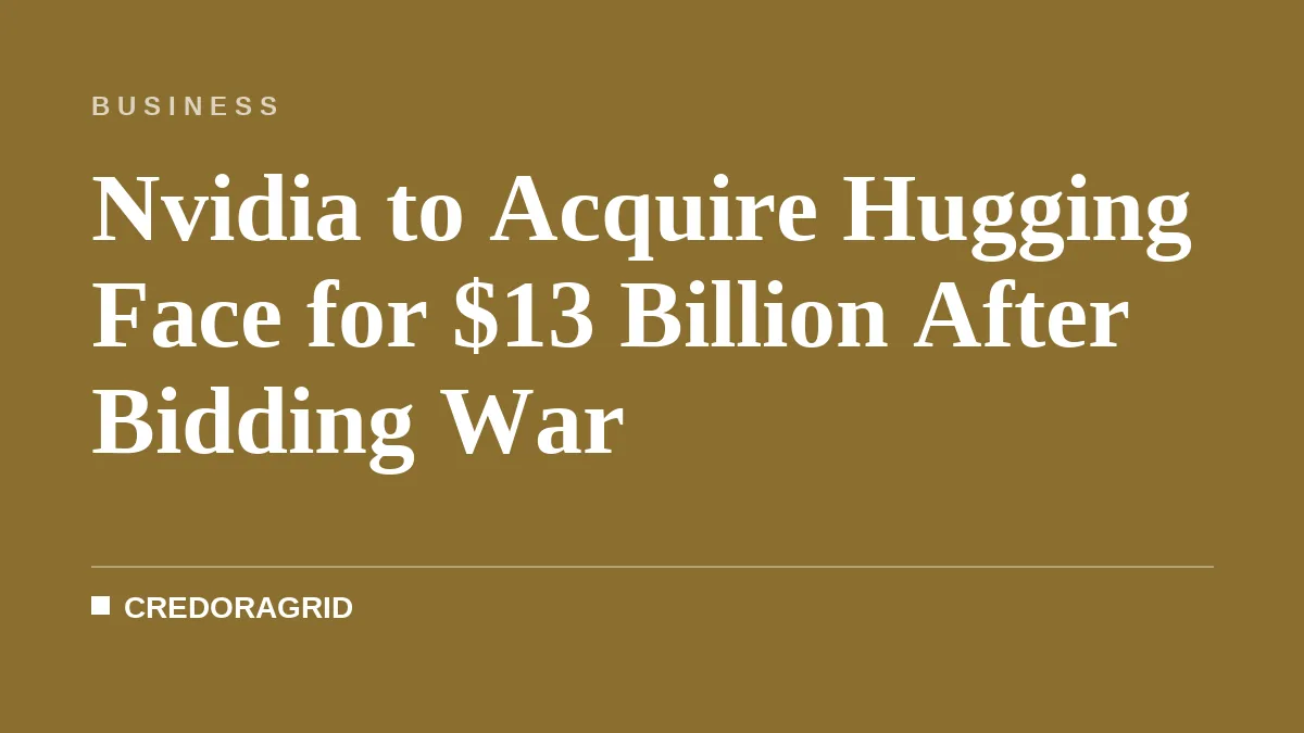 Nvidia to Acquire Hugging Face for $13 Billion After Bidding War