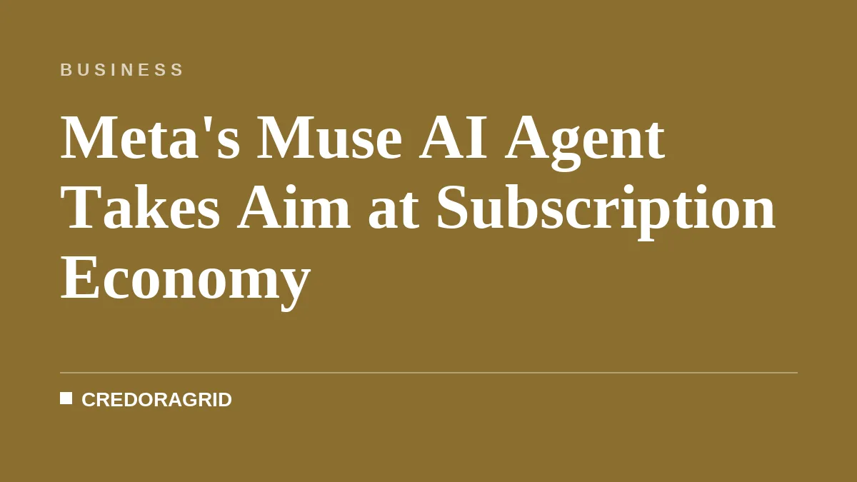 Meta's Muse AI Agent Takes Aim at Subscription Economy
