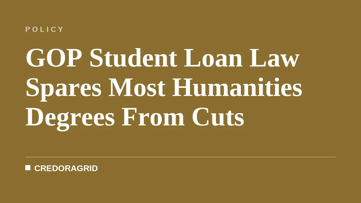 GOP Student Loan Law Spares Most Humanities Degrees From Cuts