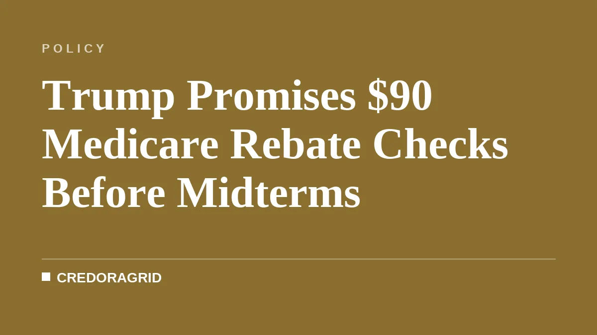 Trump Promises $90 Medicare Rebate Checks Before Midterms