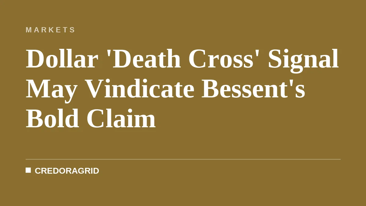 Dollar 'Death Cross' Signal May Vindicate Bessent's Bold Claim