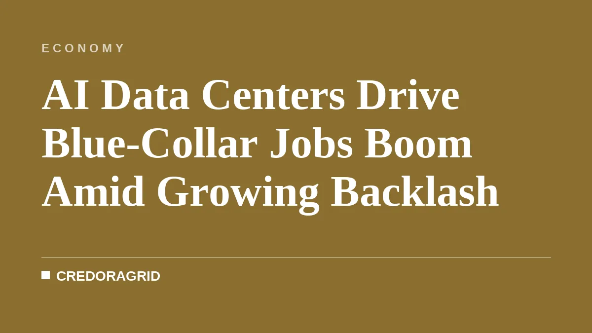 AI Data Centers Drive Blue-Collar Jobs Boom Amid Growing Backlash