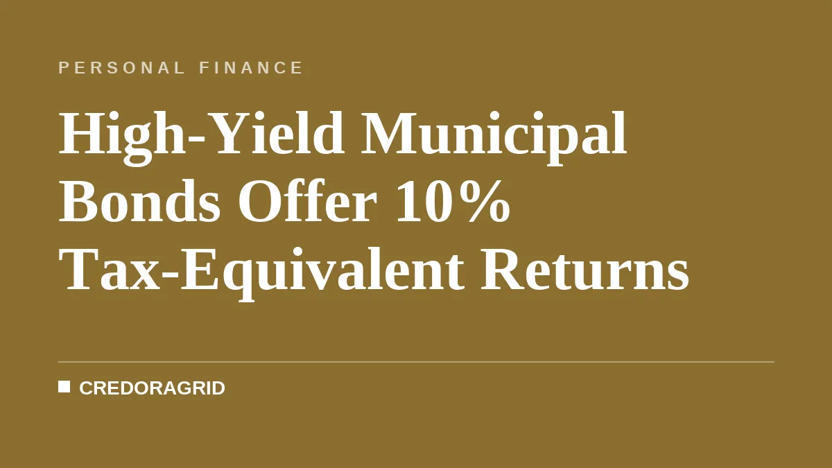 High-Yield Municipal Bonds Offer 10% Tax-Equivalent Returns