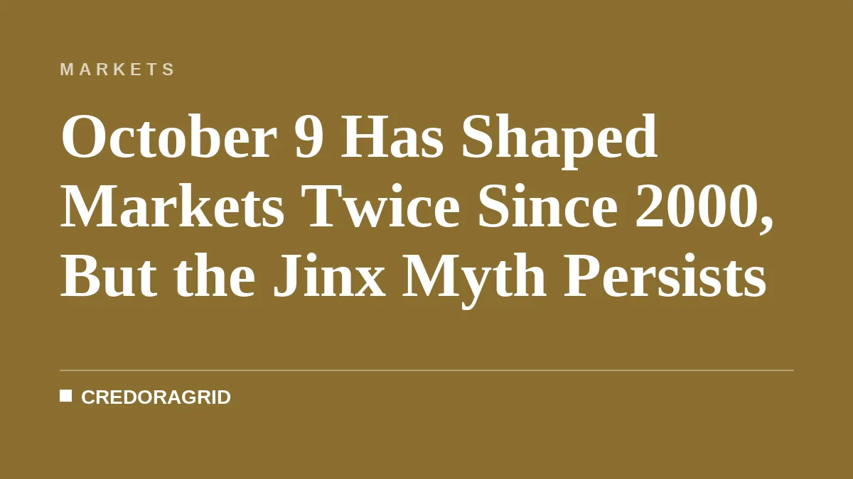 October 9 Has Shaped Markets Twice Since 2000, But the Jinx Myth Persists