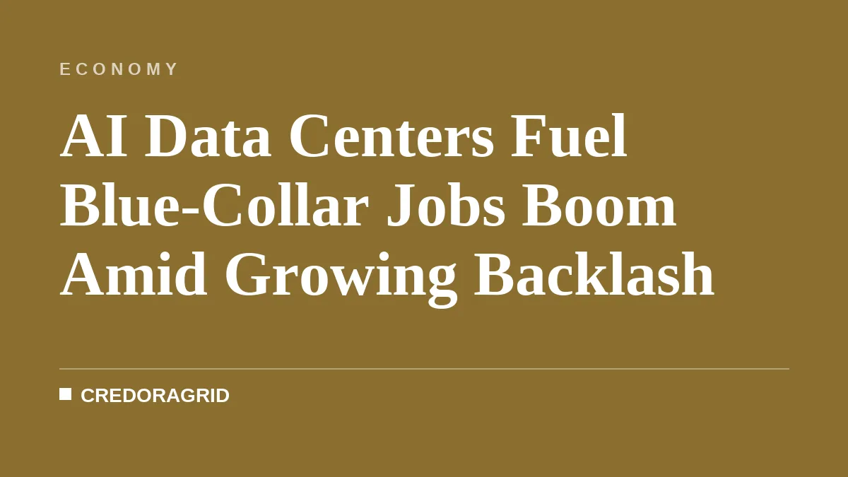 AI Data Centers Fuel Blue-Collar Jobs Boom Amid Growing Backlash