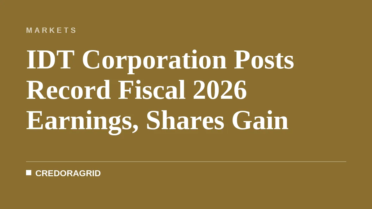 IDT Corporation Posts Record Fiscal 2026 Earnings, Shares Gain
