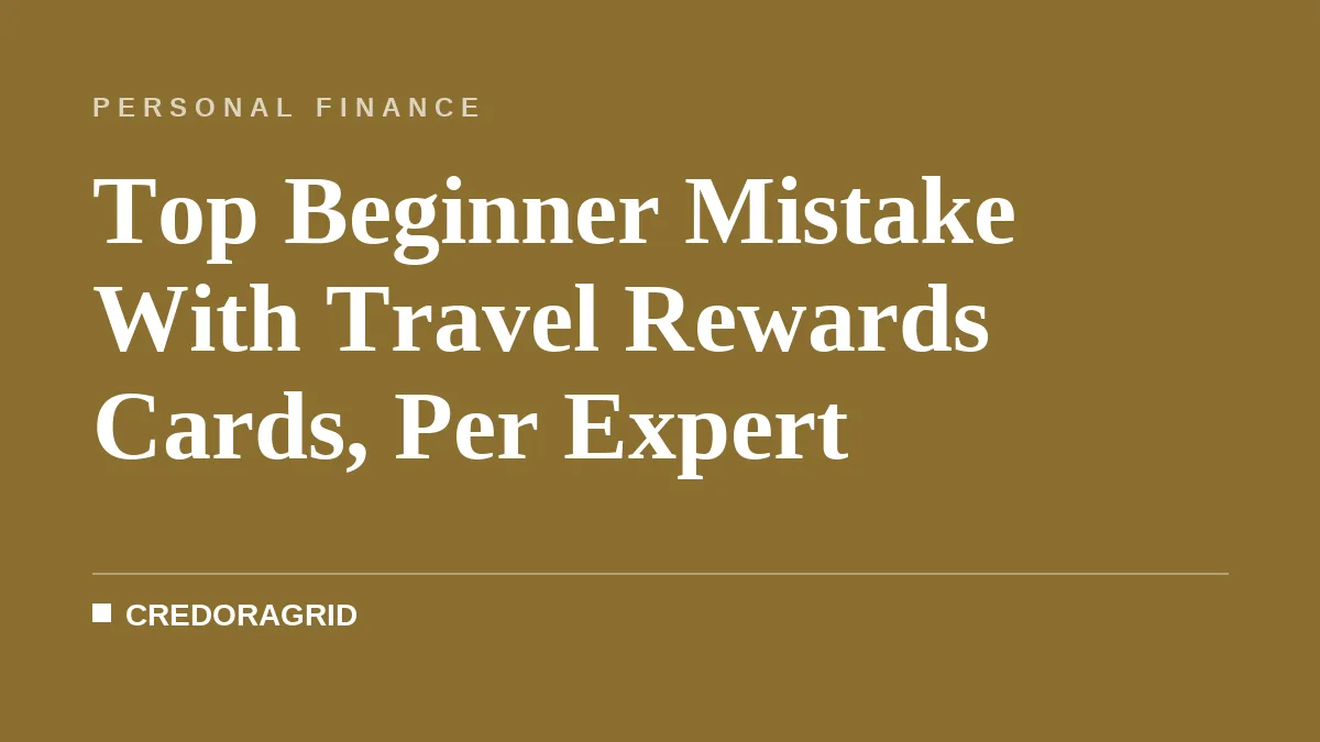 Top Beginner Mistake With Travel Rewards Cards, Per Expert