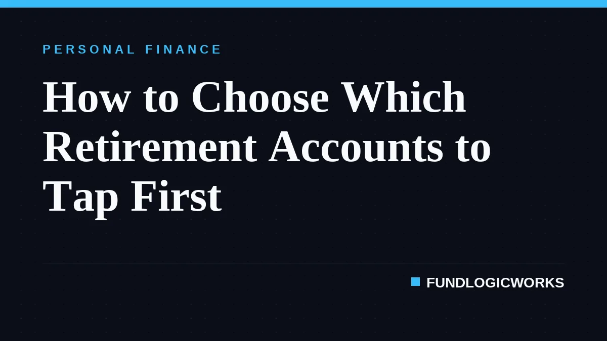 How to Choose Which Retirement Accounts to Tap First