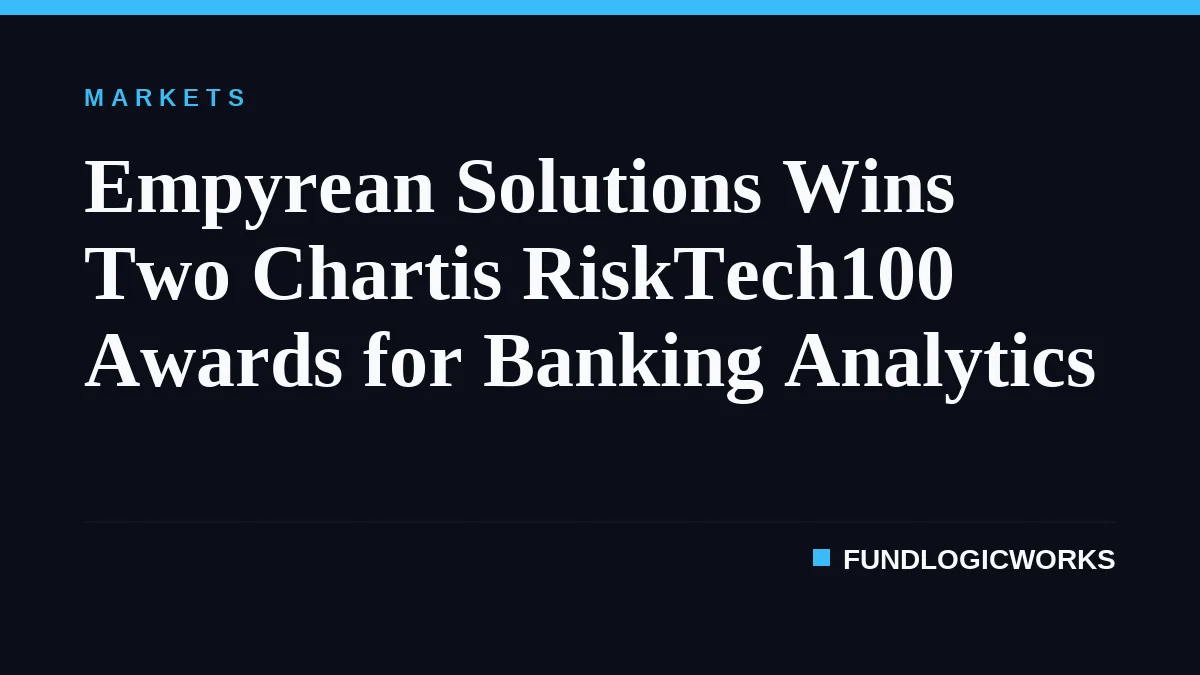 Empyrean Solutions Wins Two Chartis RiskTech100 Awards for Banking Analytics