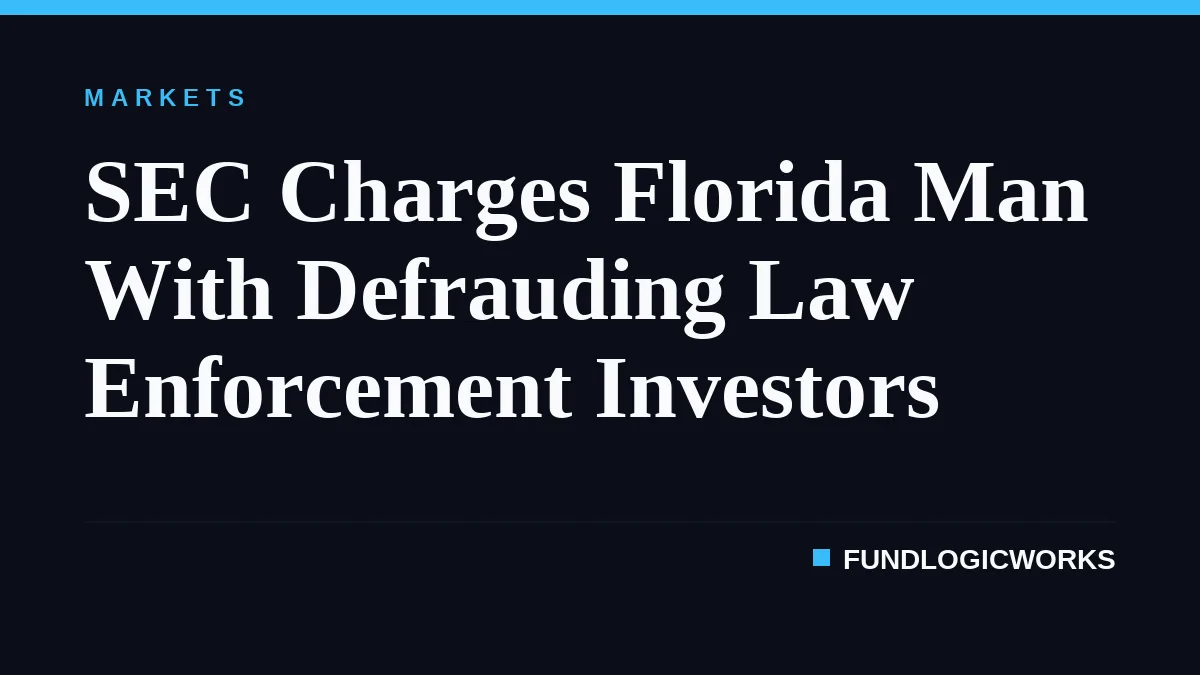 SEC Charges Florida Man With Defrauding Law Enforcement Investors