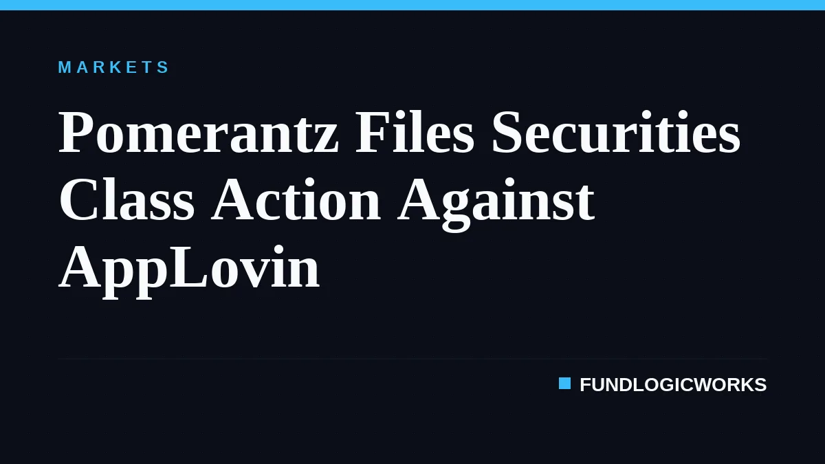 Pomerantz Files Securities Class Action Against AppLovin