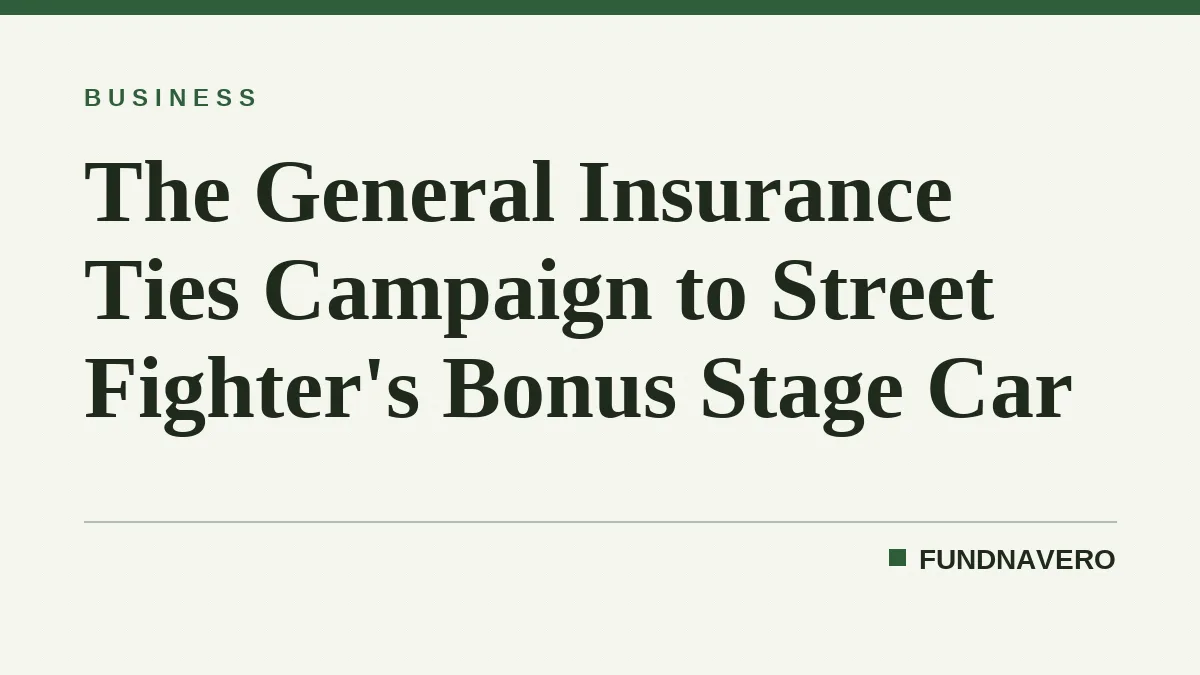 The General Insurance Ties Campaign to Street Fighter's Bonus Stage Car