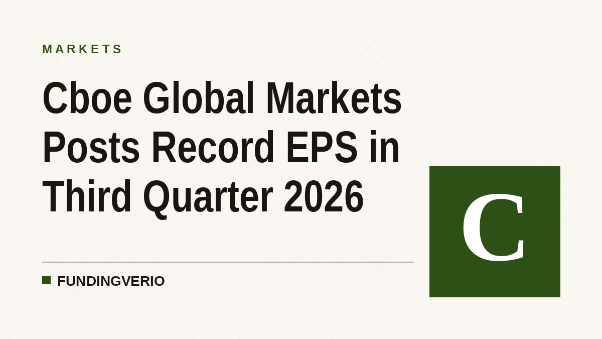 Cboe Global Markets Posts Record EPS in Third Quarter 2026