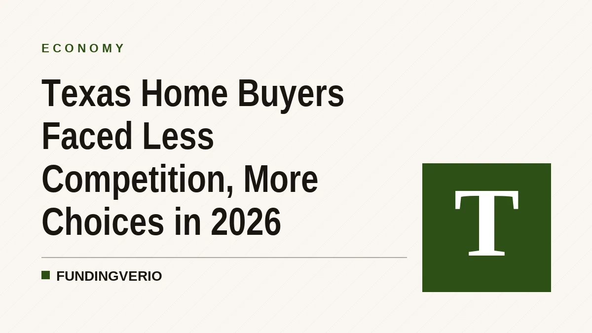 Texas Home Buyers Faced Less Competition, More Choices in 2026