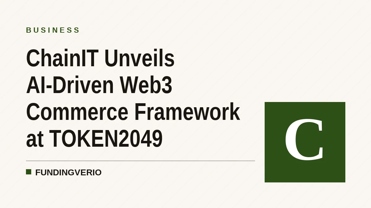 ChainIT Unveils AI-Driven Web3 Commerce Framework at TOKEN2049