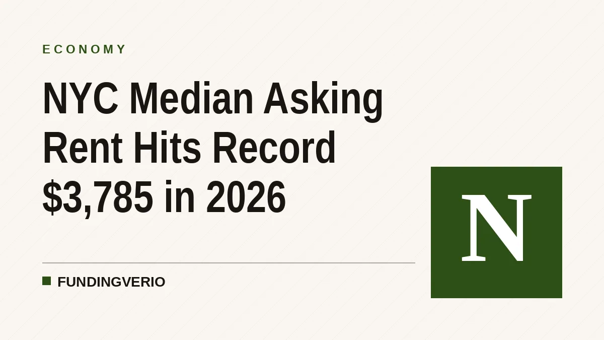 NYC Median Asking Rent Hits Record $3,785 in 2026