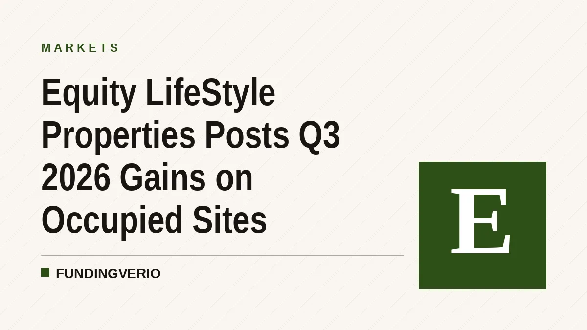 Equity LifeStyle Properties Posts Q3 2026 Gains on Occupied Sites