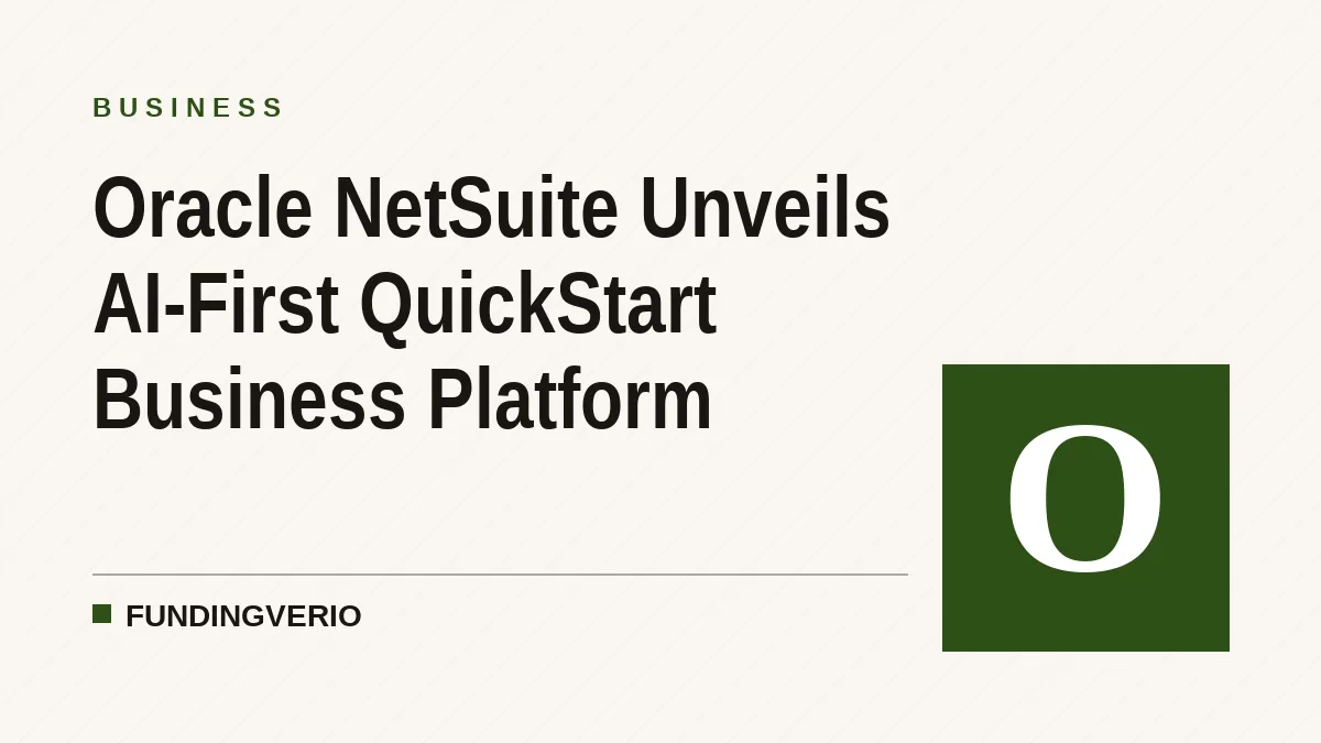 Oracle NetSuite Unveils AI-First QuickStart Business Platform