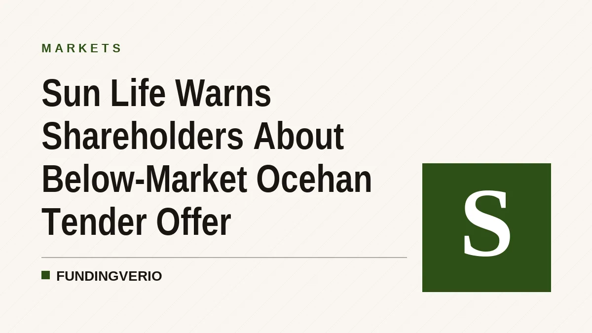 Sun Life Warns Shareholders About Below-Market Ocehan Tender Offer