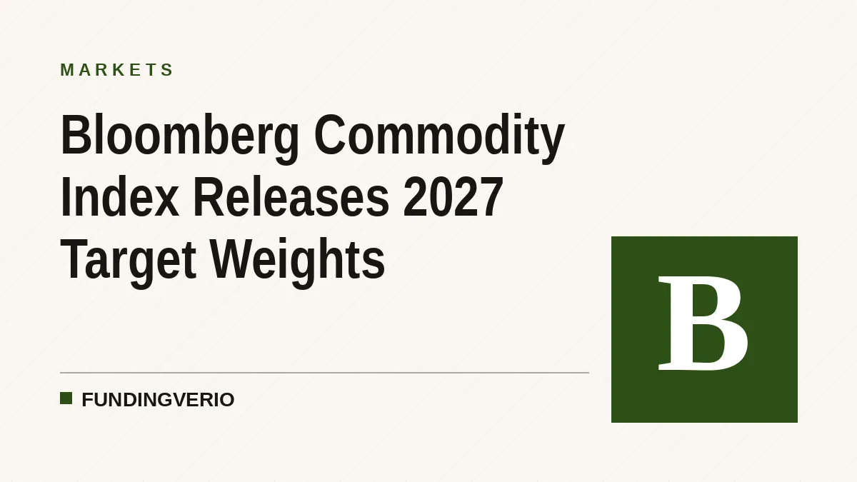 Bloomberg Commodity Index Releases 2027 Target Weights
