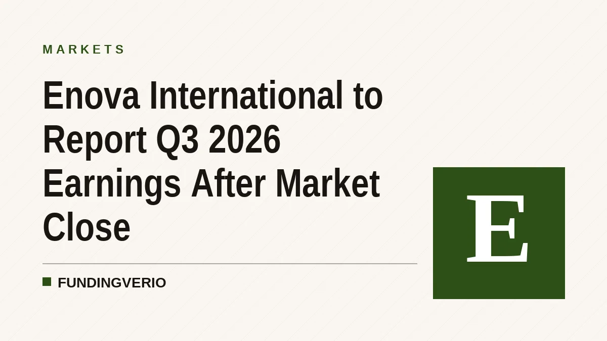 Enova International to Report Q3 2026 Earnings After Market Close