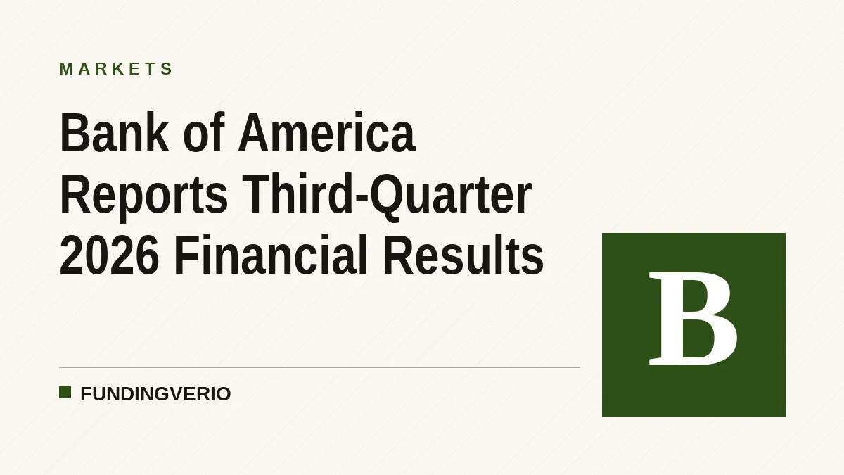 Bank of America Reports Third-Quarter 2026 Financial Results