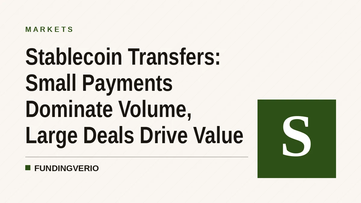 Stablecoin Transfers: Small Payments Dominate Volume, Large Deals Drive Value