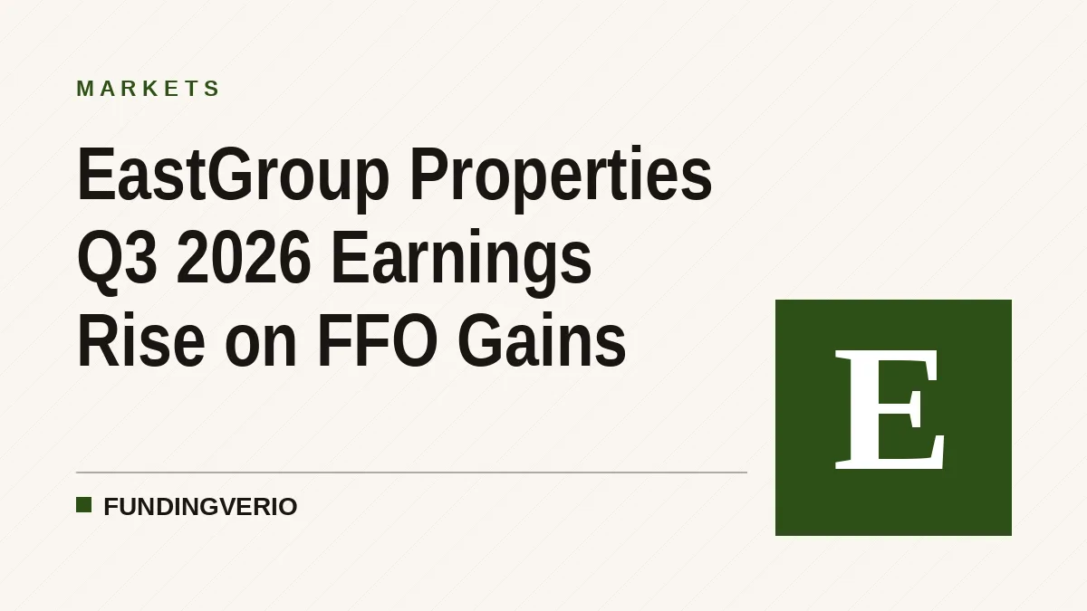 EastGroup Properties Q3 2026 Earnings Rise on FFO Gains