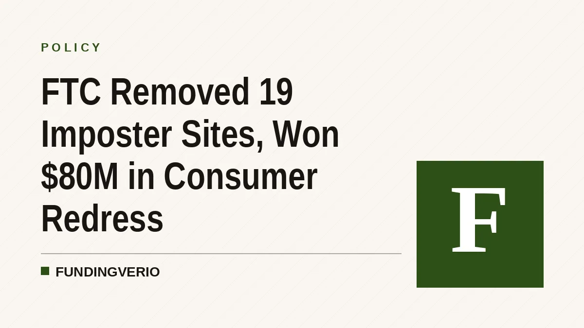 FTC Removed 19 Imposter Sites, Won $80M in Consumer Redress