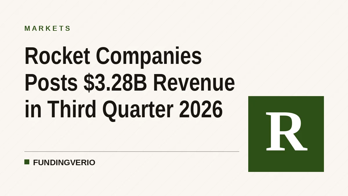 Rocket Companies Posts $3.28B Revenue in Third Quarter 2026