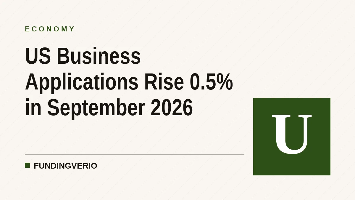 US Business Applications Rise 0.5% in September 2026