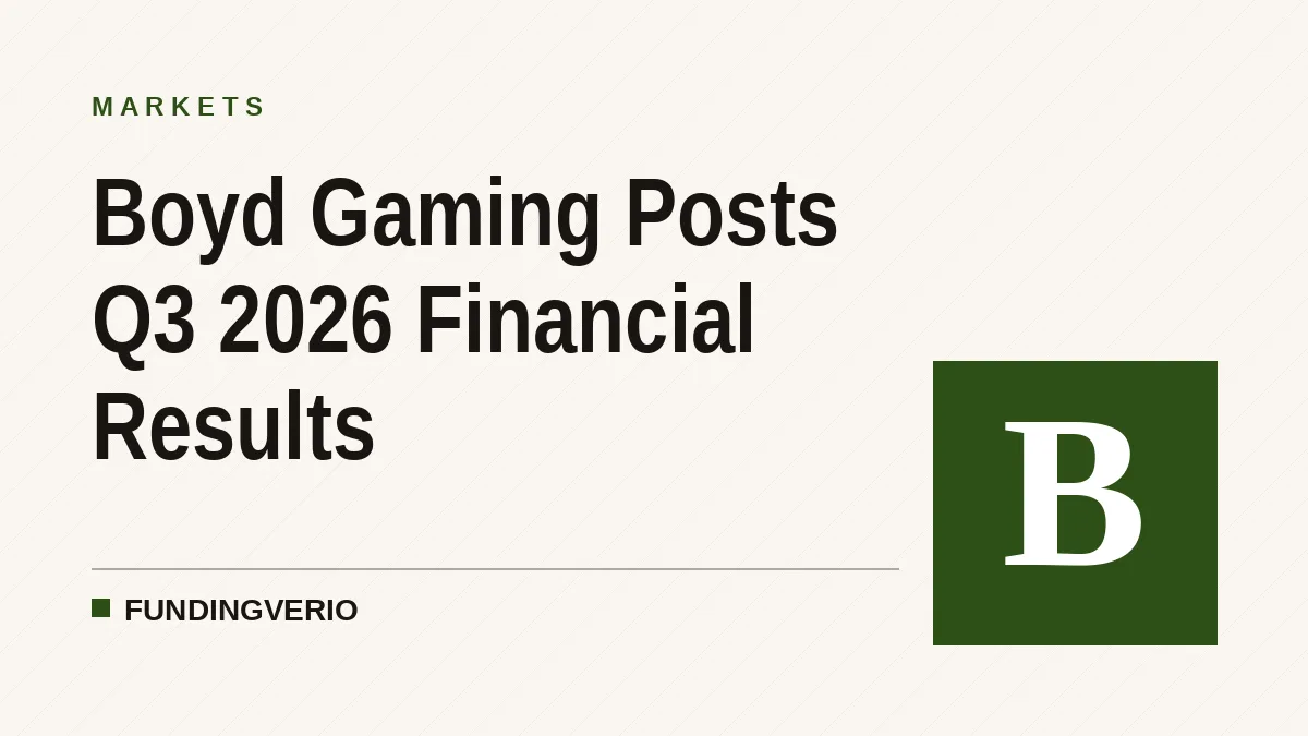 Boyd Gaming Posts Q3 2026 Financial Results