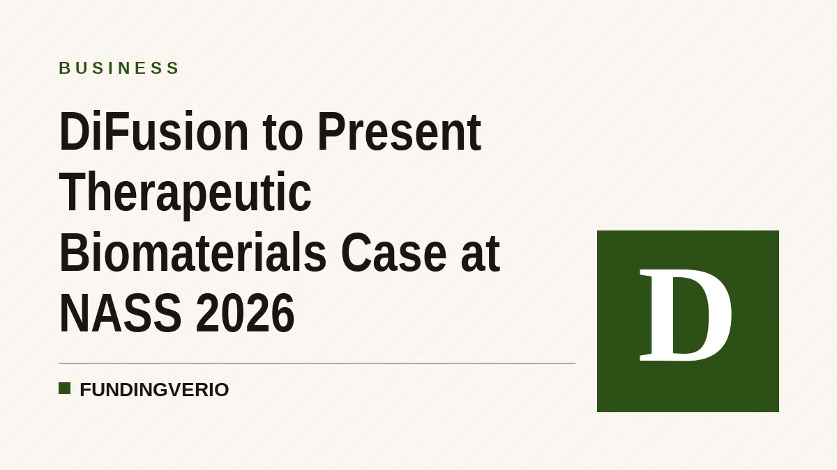 DiFusion to Present Therapeutic Biomaterials Case at NASS 2026