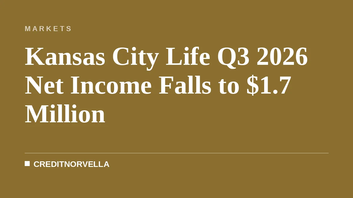 Kansas City Life Q3 2026 Net Income Falls to $1.7 Million