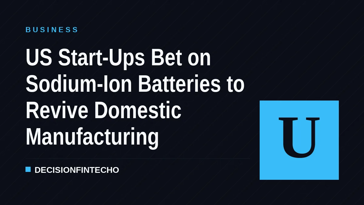 US Start-Ups Bet on Sodium-Ion Batteries to Revive Domestic Manufacturing
