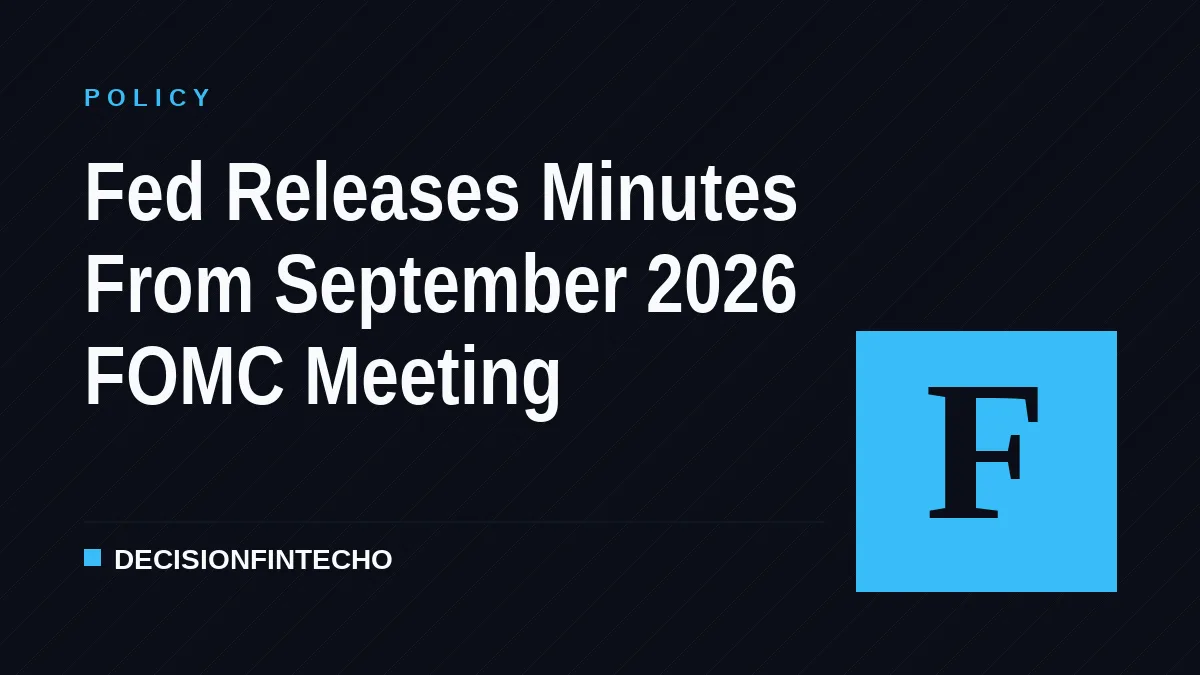 Fed Releases Minutes From September 2026 FOMC Meeting
