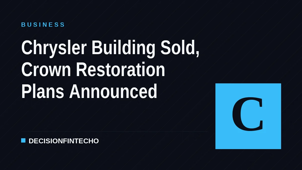 Chrysler Building Sold, Crown Restoration Plans Announced