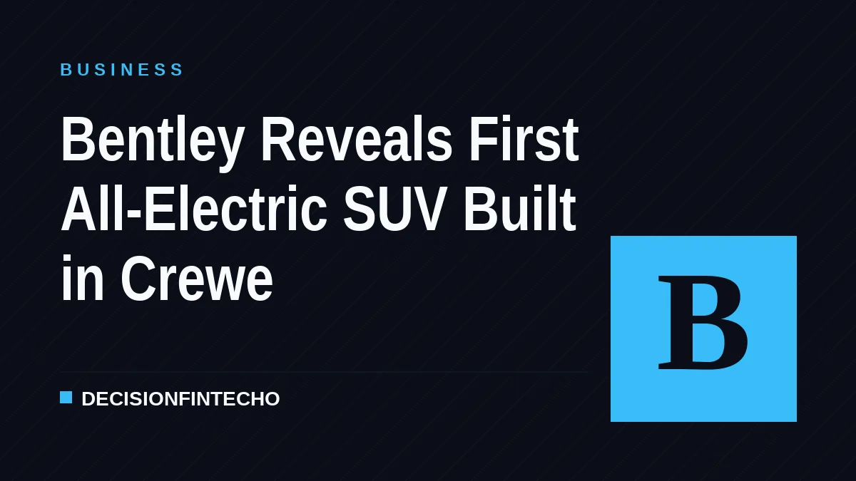Bentley Reveals First All-Electric SUV Built in Crewe