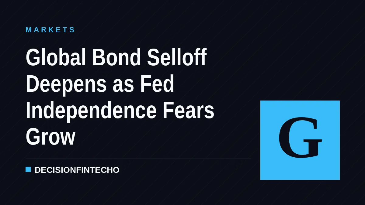 Global Bond Selloff Deepens as Fed Independence Fears Grow