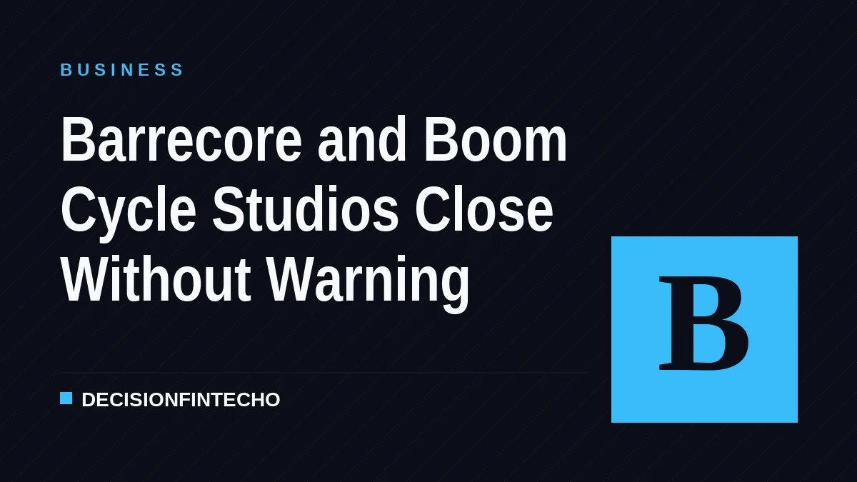Barrecore and Boom Cycle Studios Close Without Warning