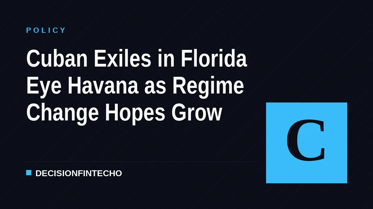 Cuban Exiles in Florida Eye Havana as Regime Change Hopes Grow
