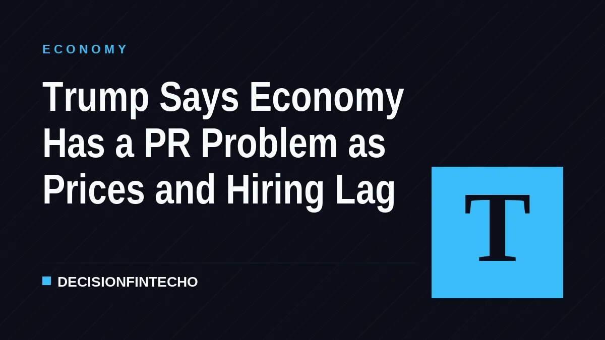 Trump Says Economy Has a PR Problem as Prices and Hiring Lag