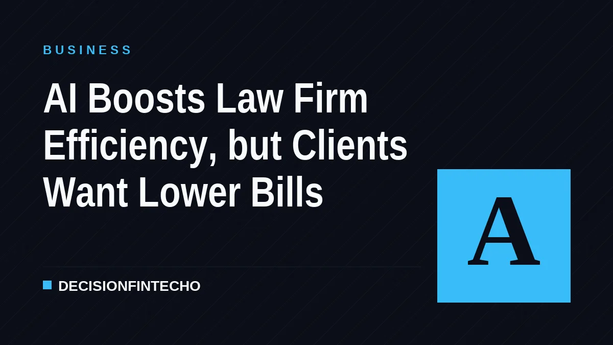 AI Boosts Law Firm Efficiency, but Clients Want Lower Bills