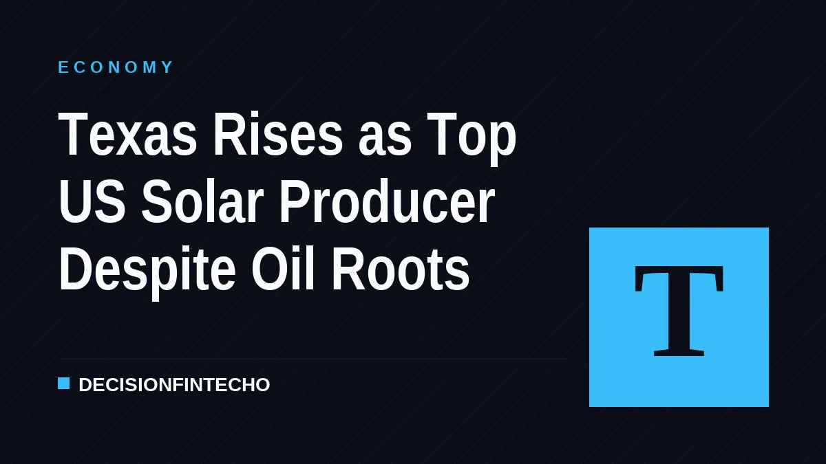 Texas Rises as Top US Solar Producer Despite Oil Roots