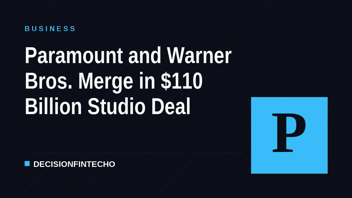Paramount and Warner Bros Merge in $110 Billion Studio Deal