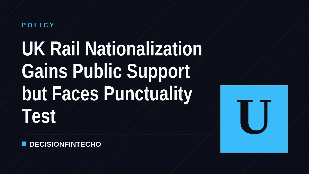 UK Rail Nationalization Gains Public Support but Faces Punctuality Test